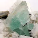 Fluorite With Schorl on Feldspar - image 1