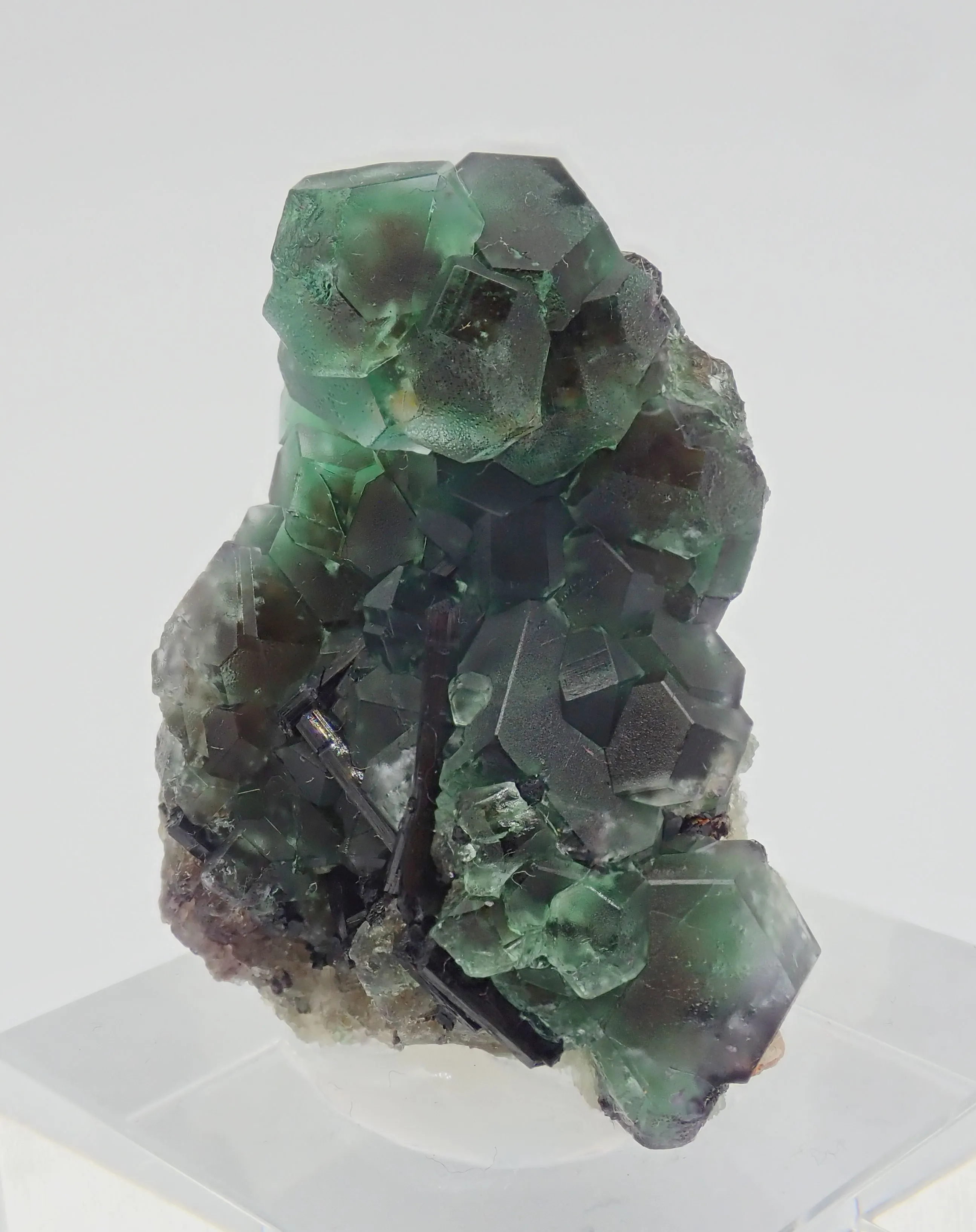 Fluorite with Schorl Tourmaline - image 1