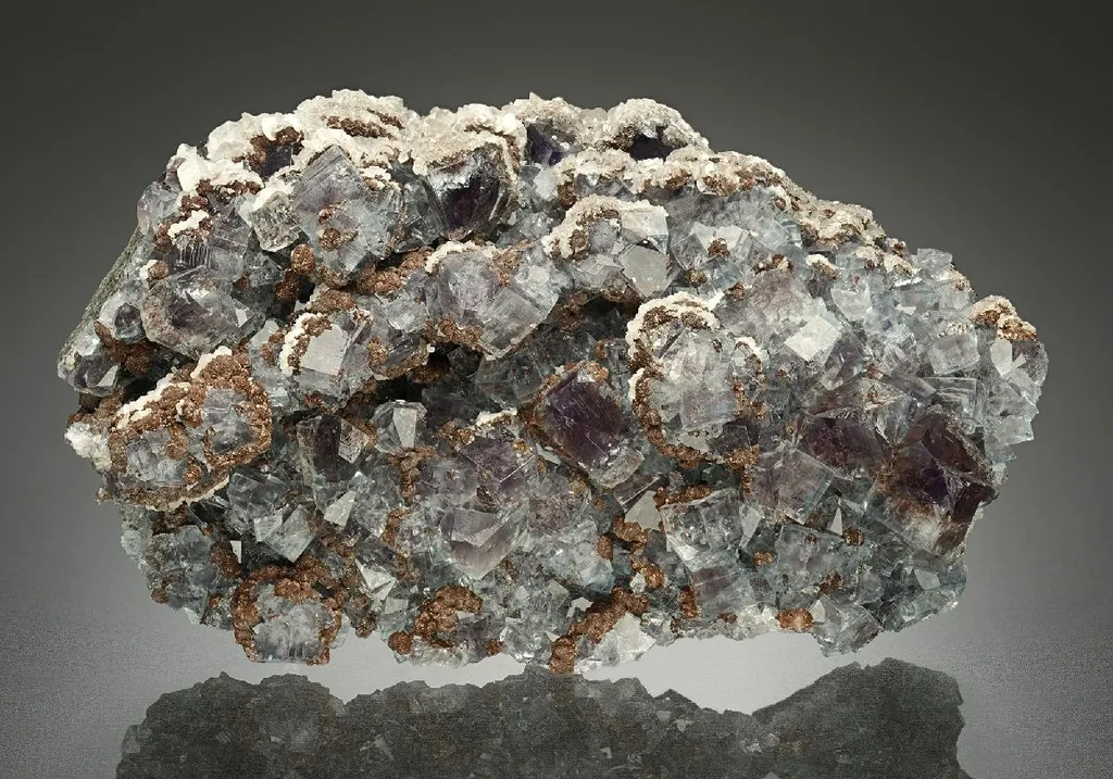 Fluorite with Siderite and Calcite image
