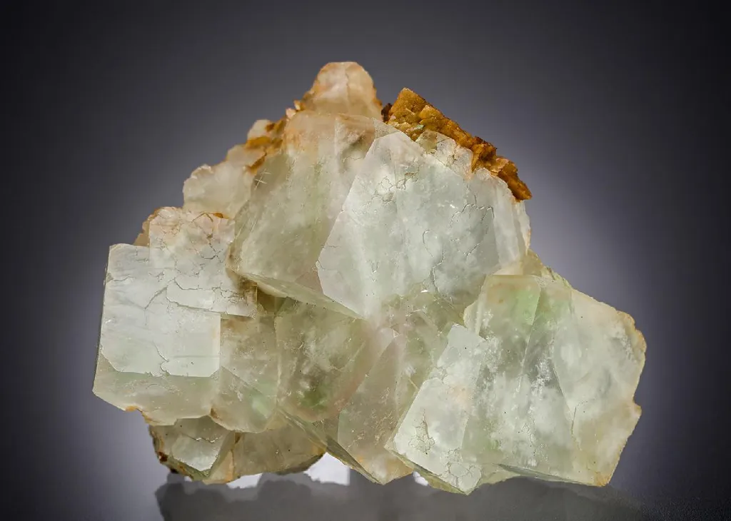 Fluorite with Siderite and Chalcopyrite