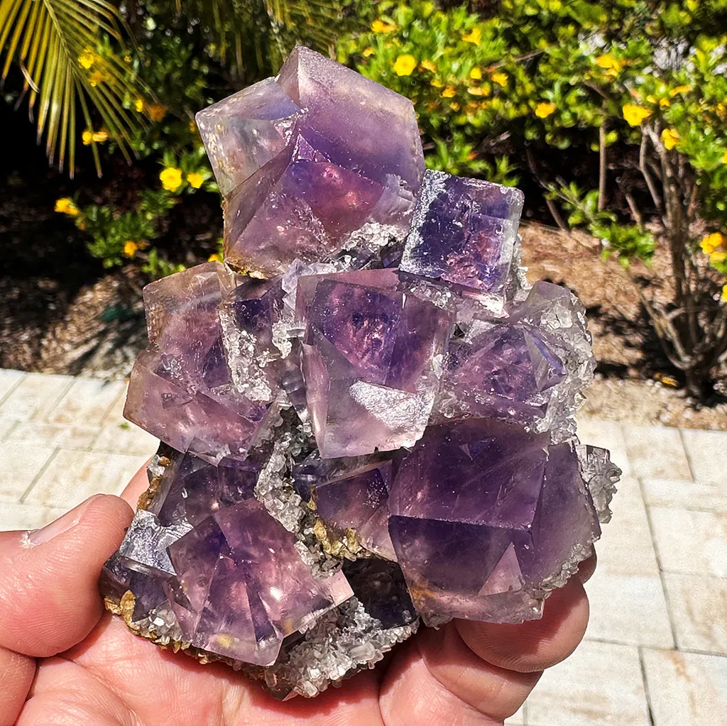 Fluorite with Siderite, Calcite - image 2