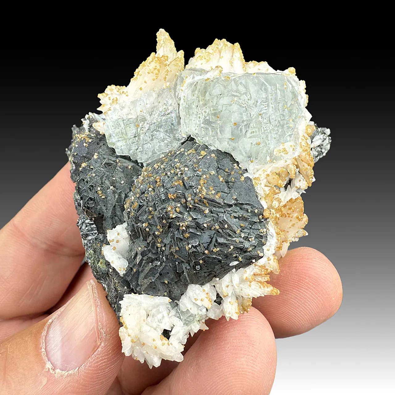 Fluorite with Siderite, Calcite, Sphalerite - image 1