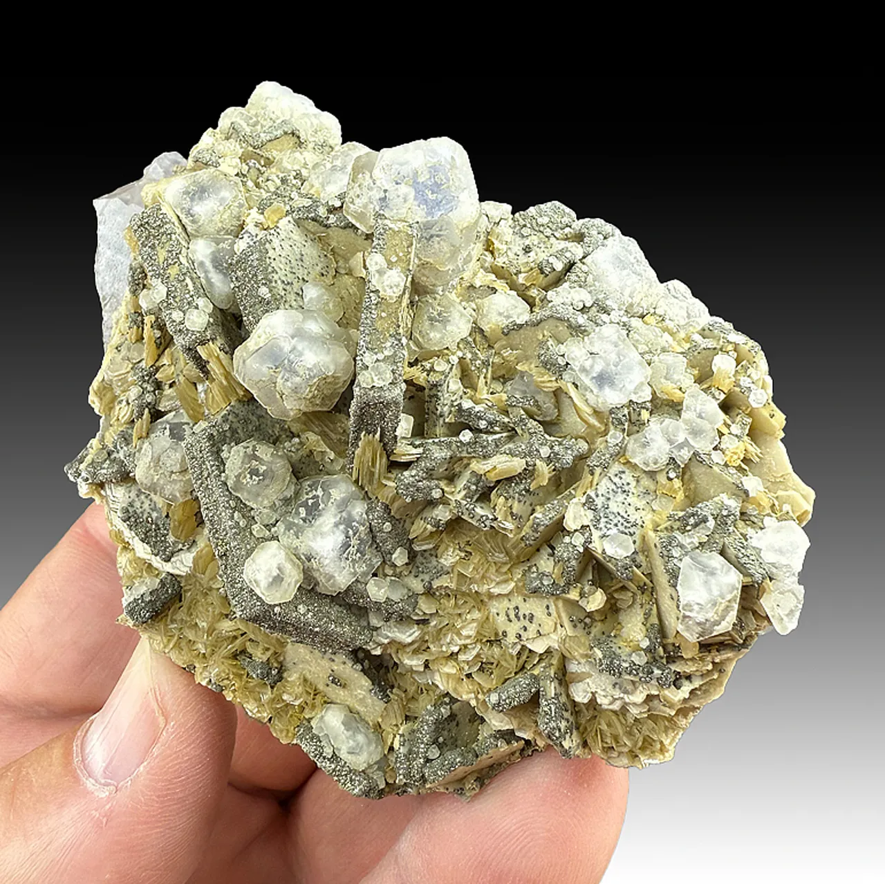 Fluorite with Siderite, Pyrite, Quartz (2640) - image 1