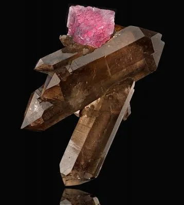 Fluorite with Smoky Quartz image