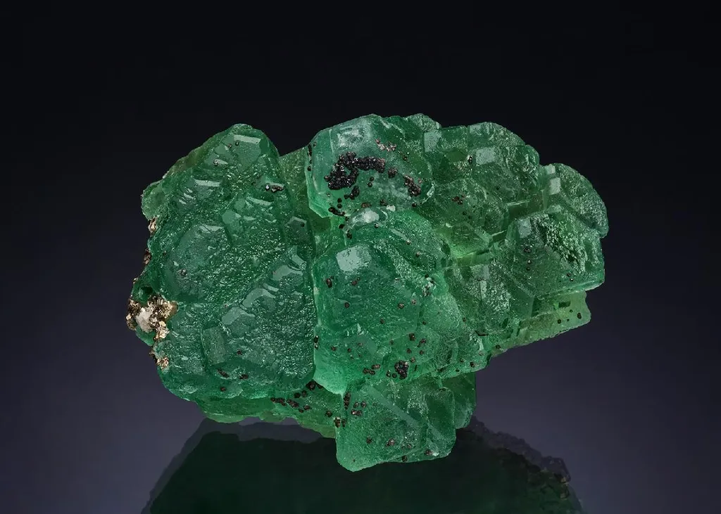Fluorite with Sphalerite and Pyrite image