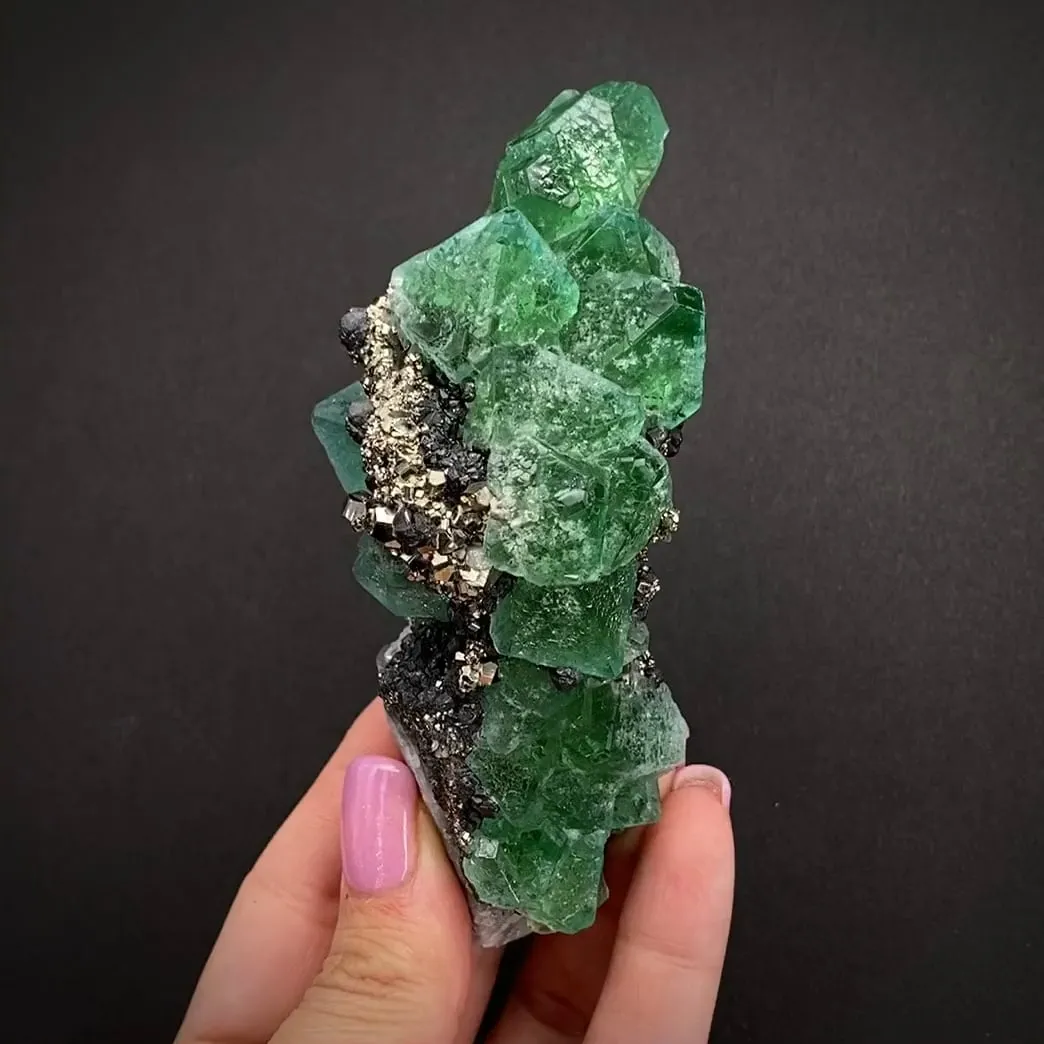 Fluorite with Sphalerite and Pyrite - image 2