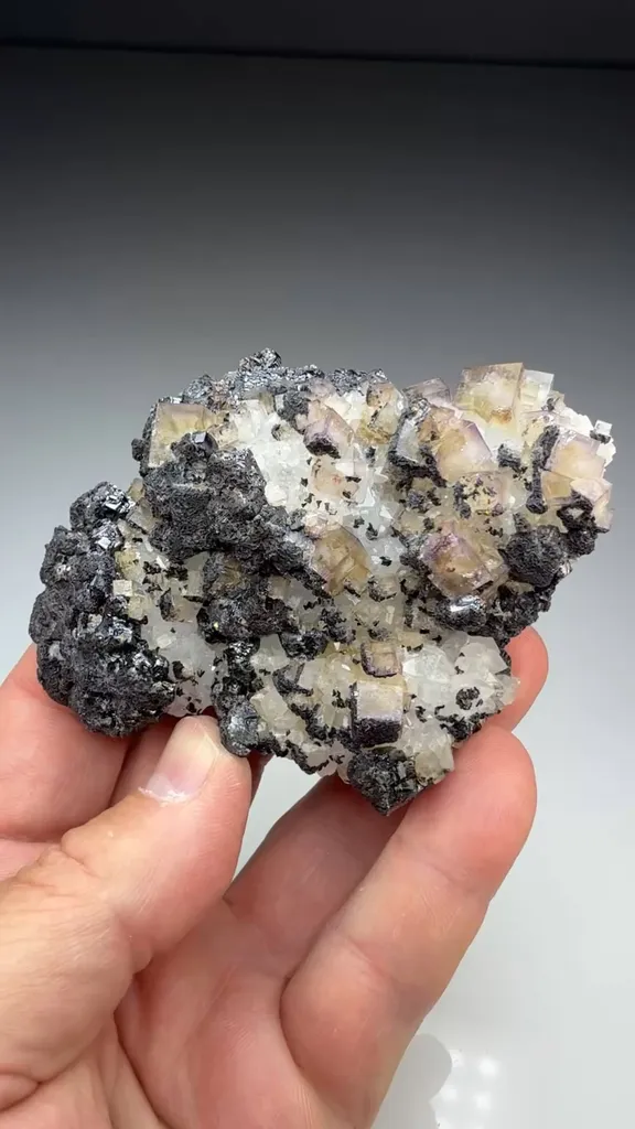 Fluorite with Sphalerite, Chalcopyrite, Ankerite, Quartz - image 2