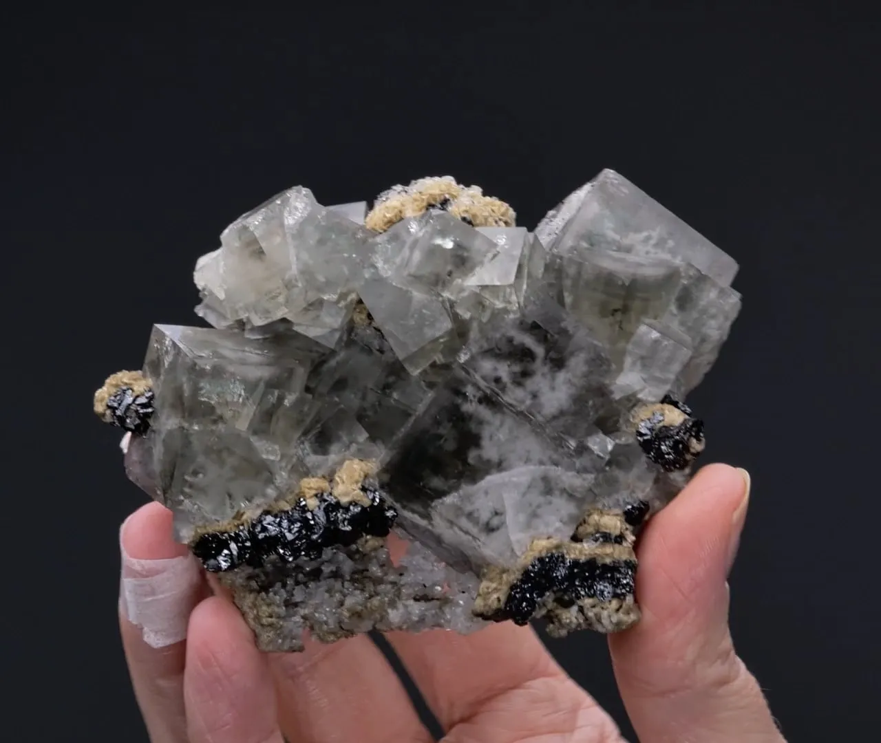 Fluorite with Sphalerite Ferroan Dolomite and Quartz - image 2