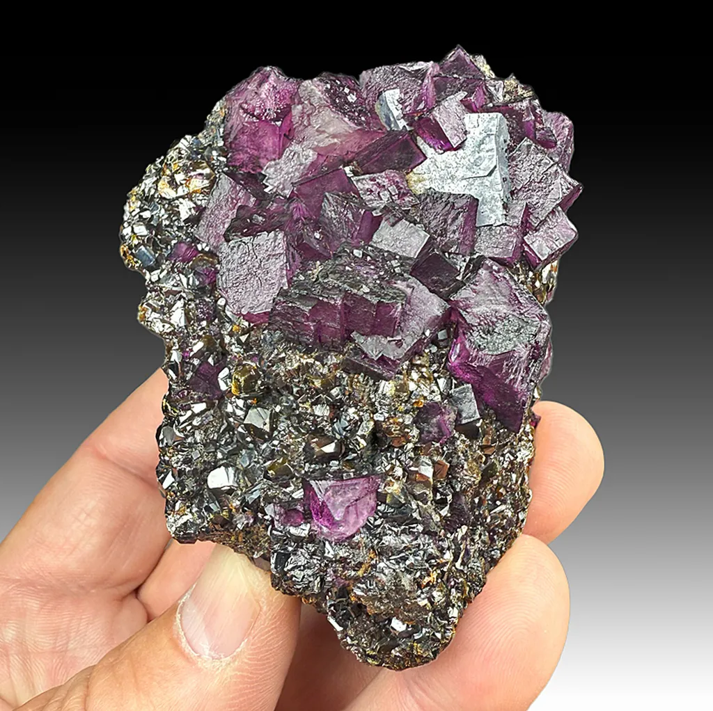 Fluorite with Sphalerite, Galena image