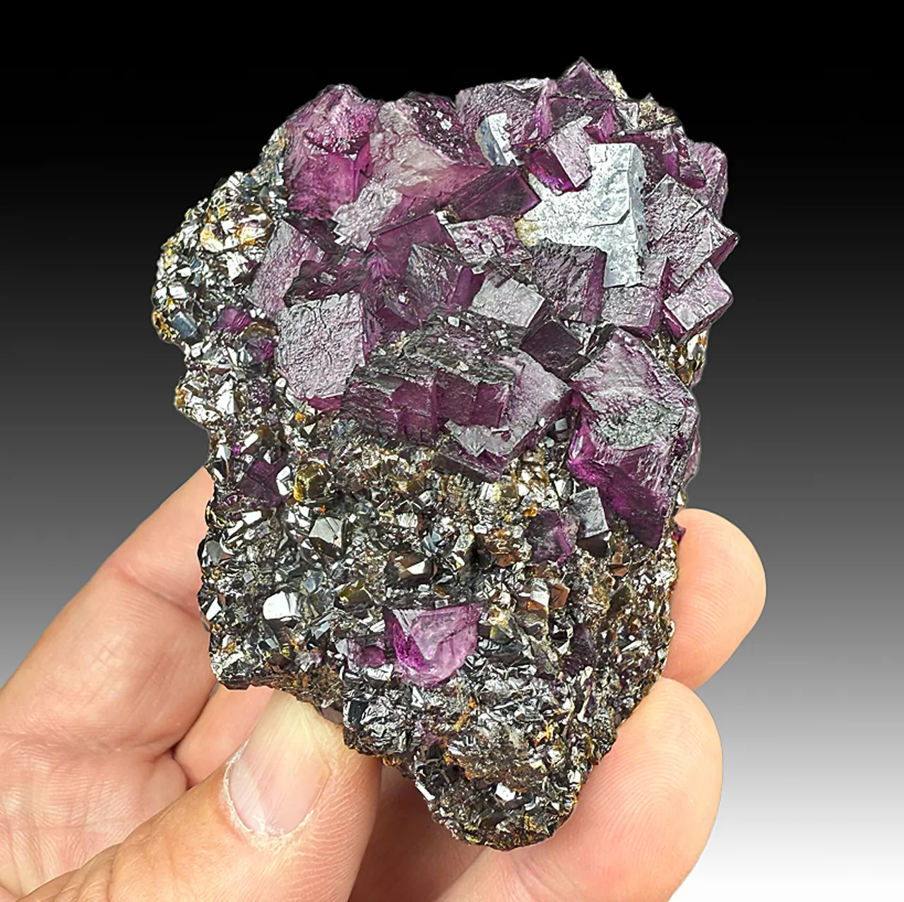 Fluorite with Sphalerite, Galena - image 1