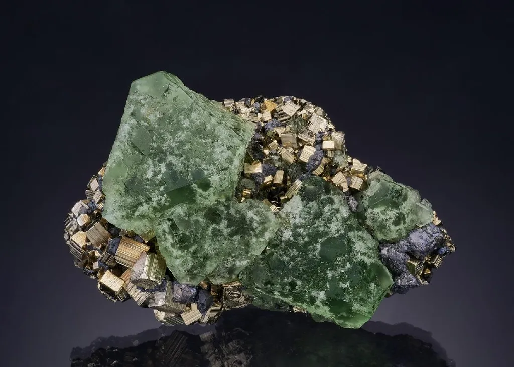Fluorite with Sphalerite Galena and Pyrite image