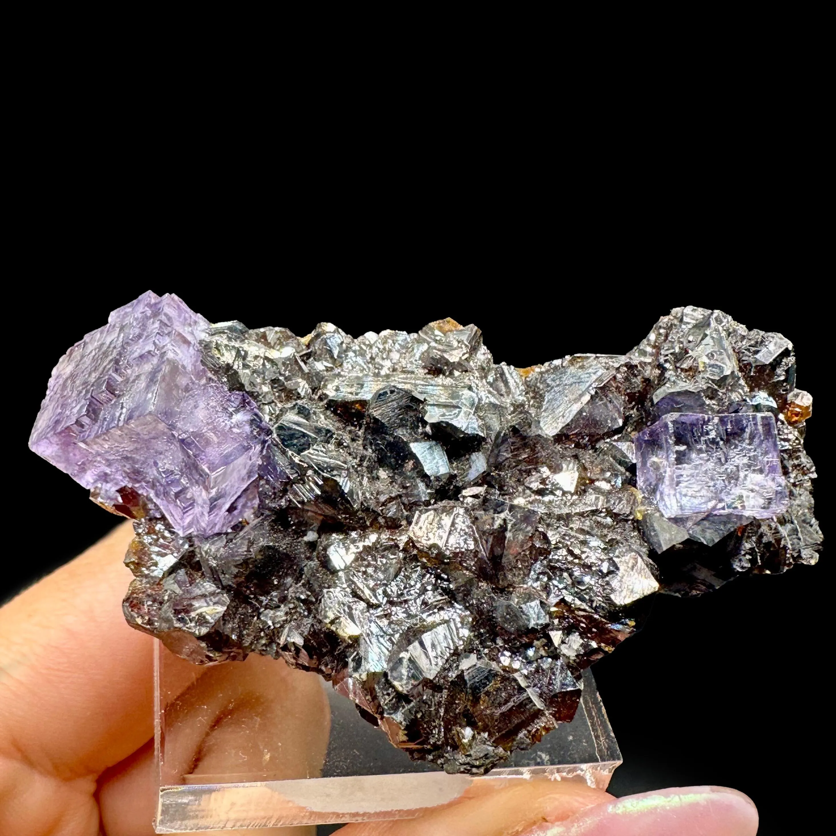 Fluorite With Sphalerite  Natural Mineral Specimen - image 1