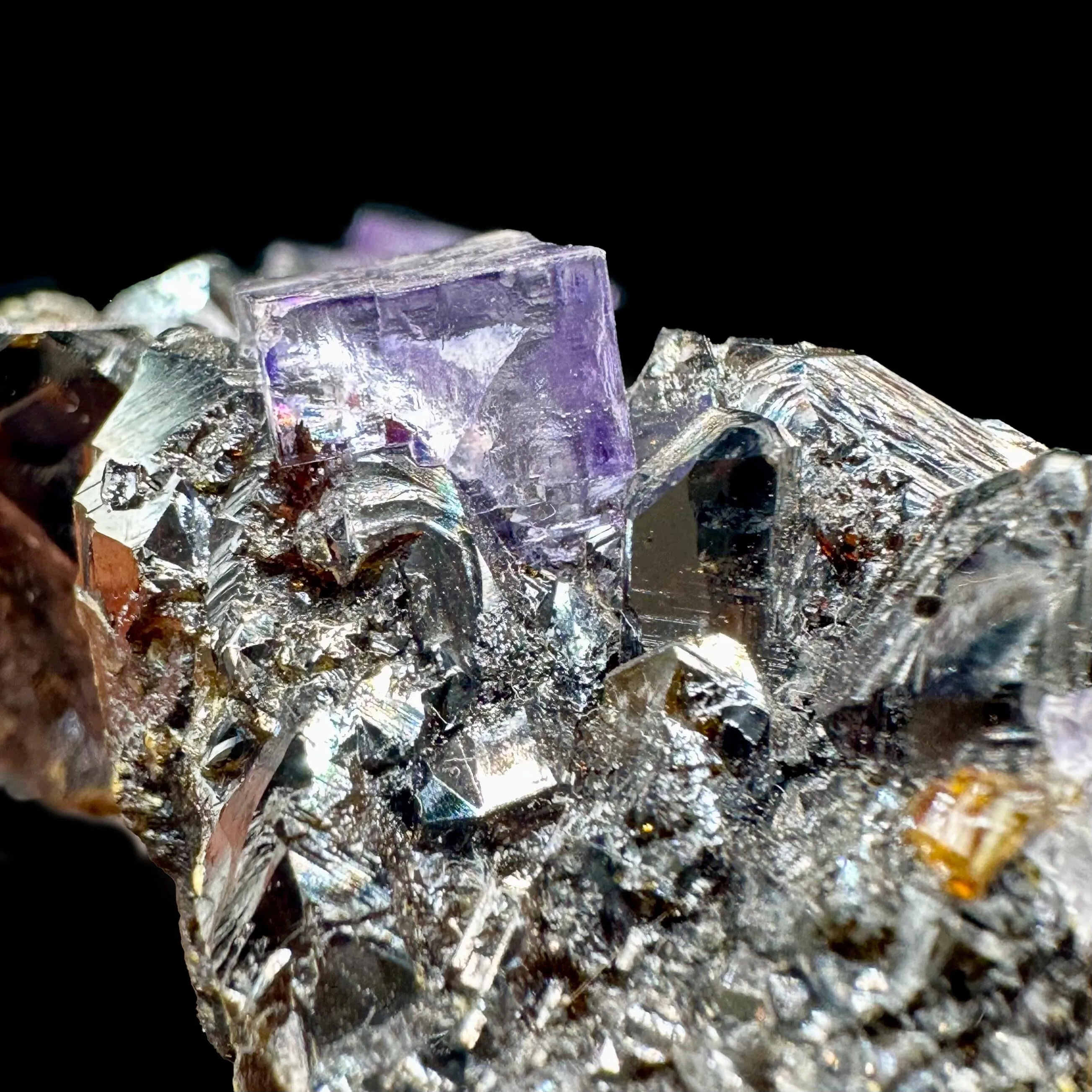 Fluorite With Sphalerite  Natural Mineral Specimen - image 5