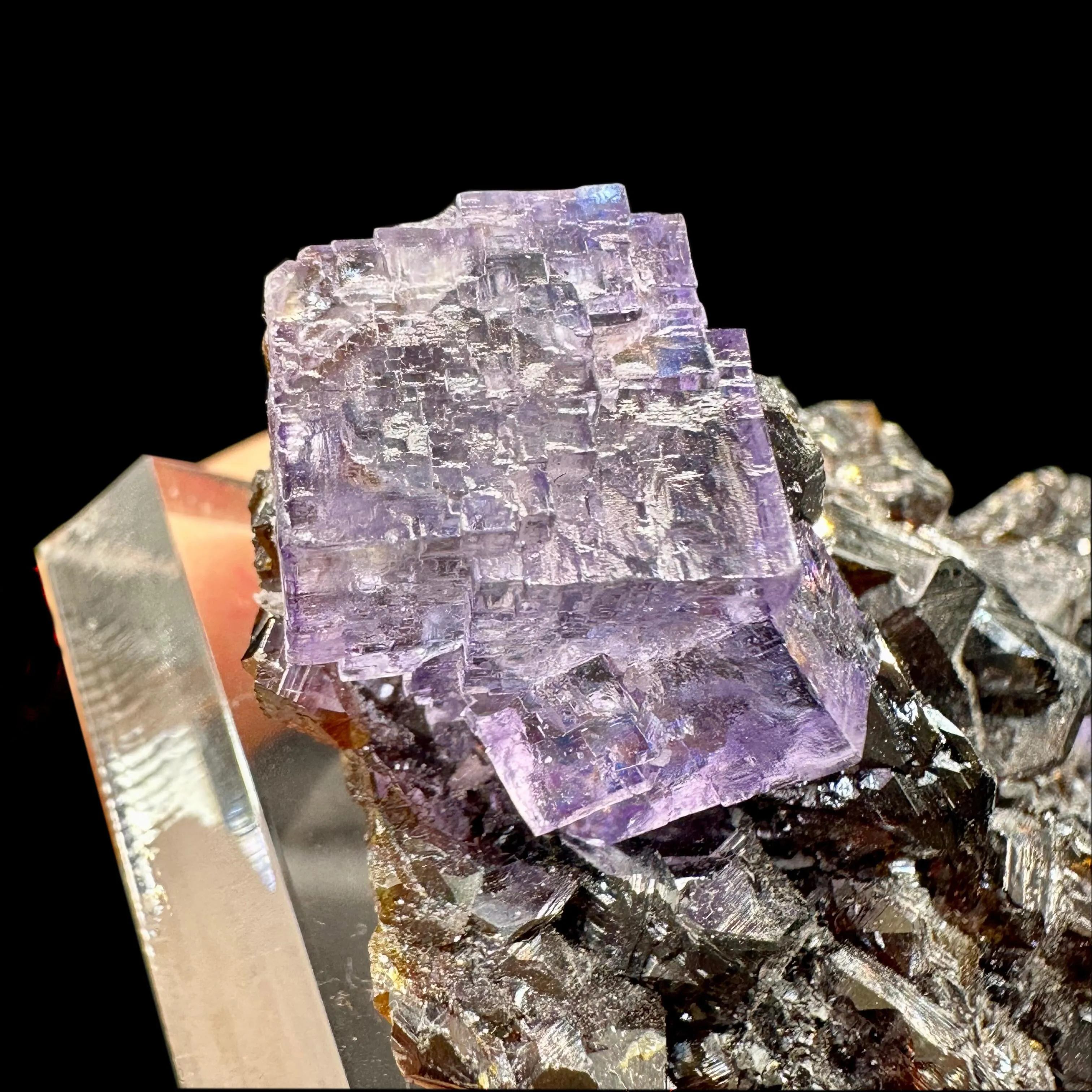 Fluorite With Sphalerite  Natural Mineral Specimen - image 2