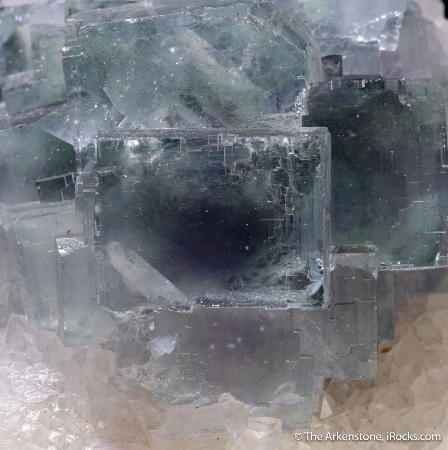 Fluorite with Sphalerite, on Quartz - image 5