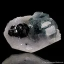 Fluorite with Sphalerite, on Quartz - image 1