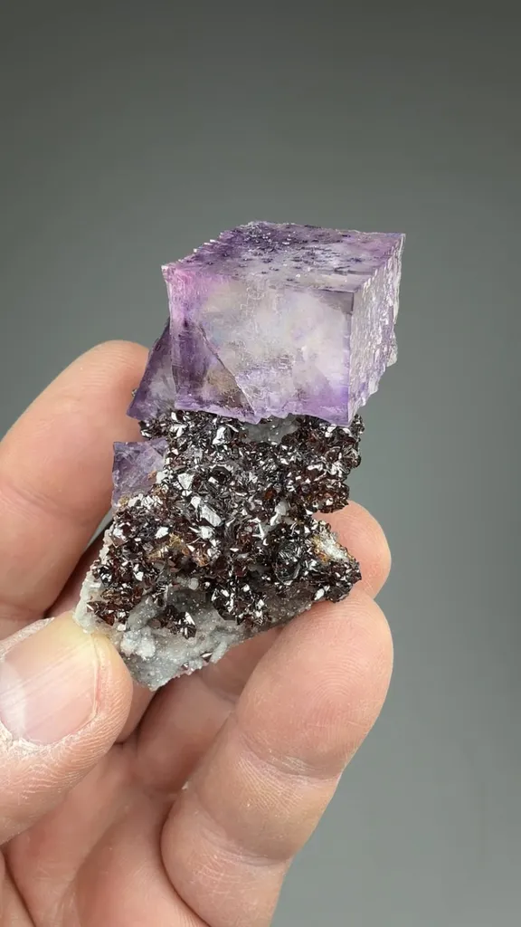 Fluorite with Sphalerite, Quartz - image 2