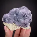 Fluorite with Strontianite and Boulangerite inclusions - image 2