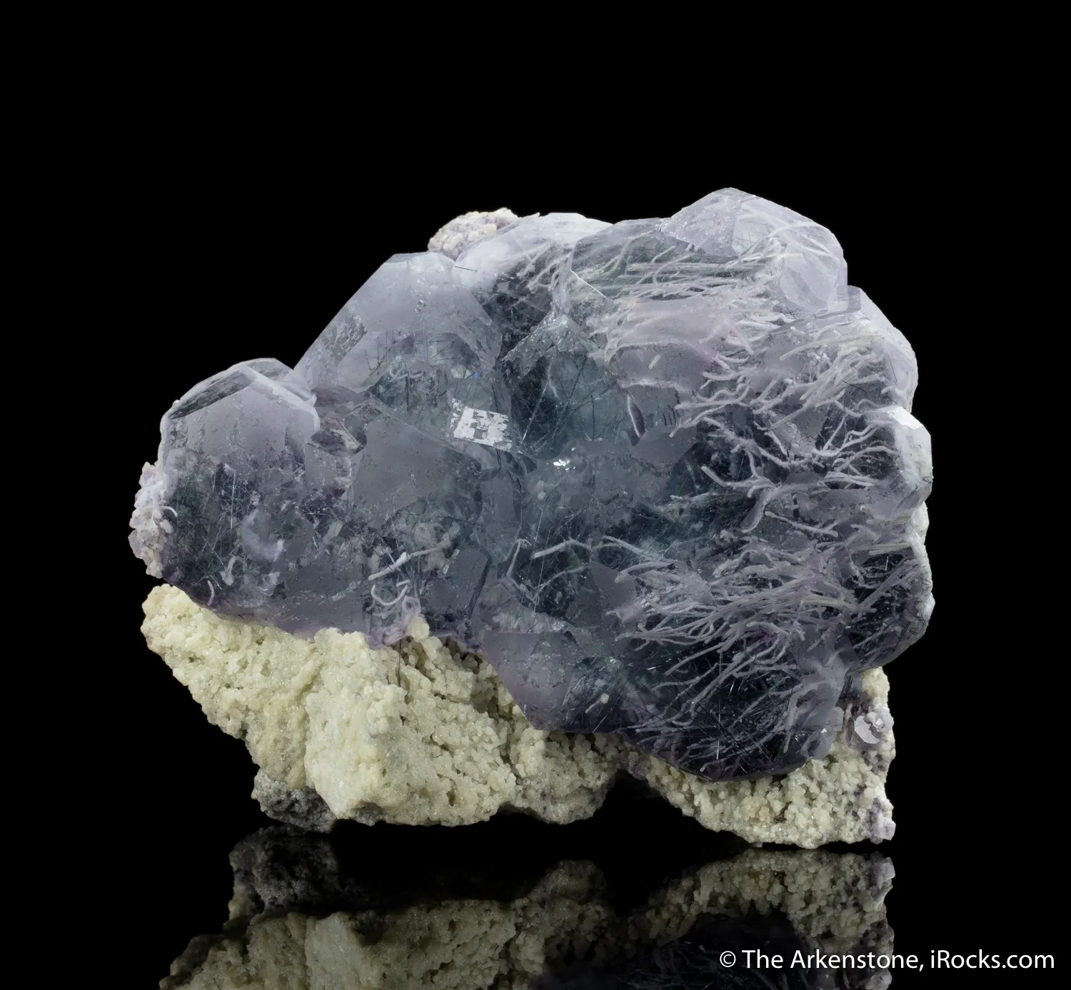 Fluorite with Strontianite and Boulangerite inclusions - image 1