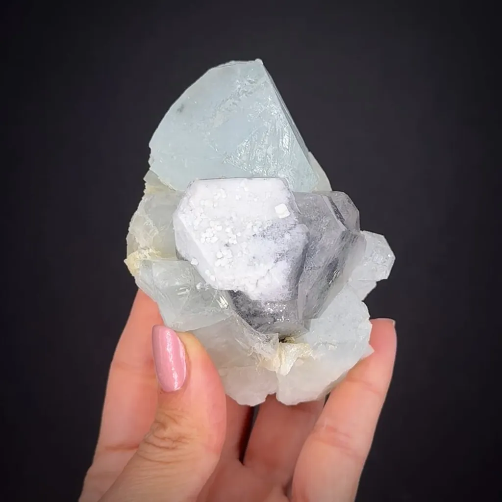 Fluorite with Topaz (rare combination)