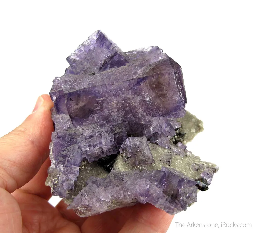 Fluorite with unusual corner pattern and Sphalerite - image 6