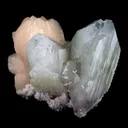 Fluro Apophyllite With Stilbite on Chalcedony Natural Mineral Specimen - image 3