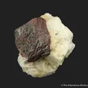Foliated Zincite on Calcite (fl), with Willemite (fl) - image 3