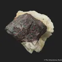 Foliated Zincite on Calcite (fl), with Willemite (fl) - image 2