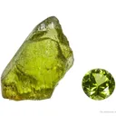 Forsterite Var. Peridot (Rough & Cut Set) - image 1