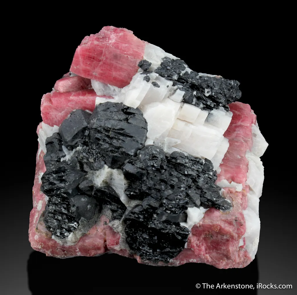 Franklinite with Rhodonite and Calcite image