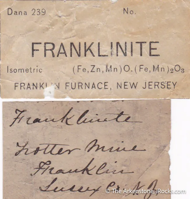 Franklinite with Rhodonite on Calcite (circa late 1800s) - image 5