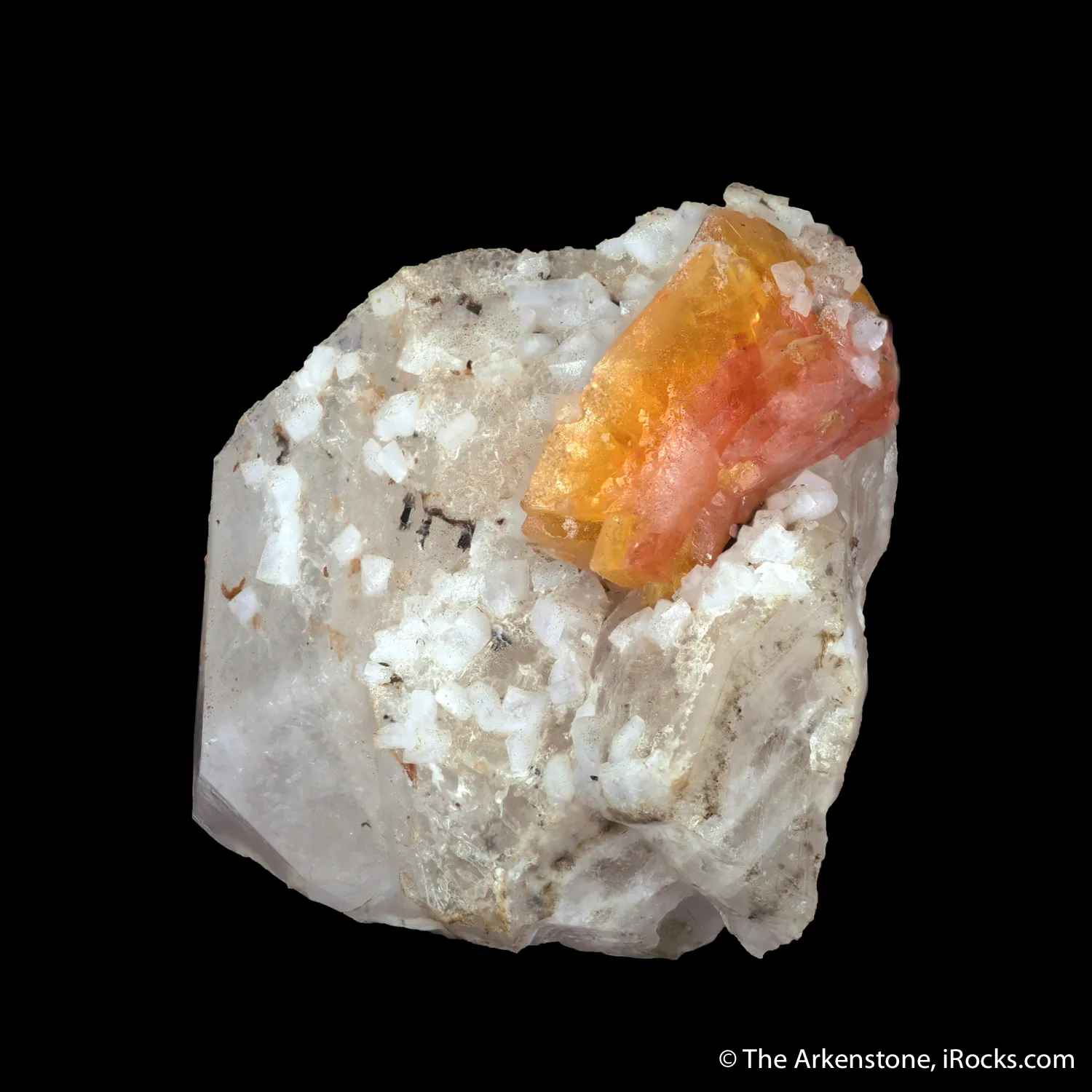 Fresnoite on Analcime - image 1