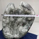 Fully Glossy Apophyllite Pointed Crystals With Stilbite On standing Semi-Geode - image 2