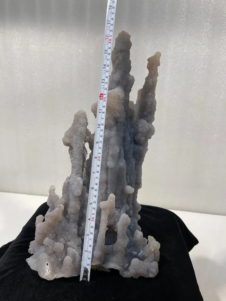 Fully Sparkling Chalcedony Stalactite Standing Specimen - image 3