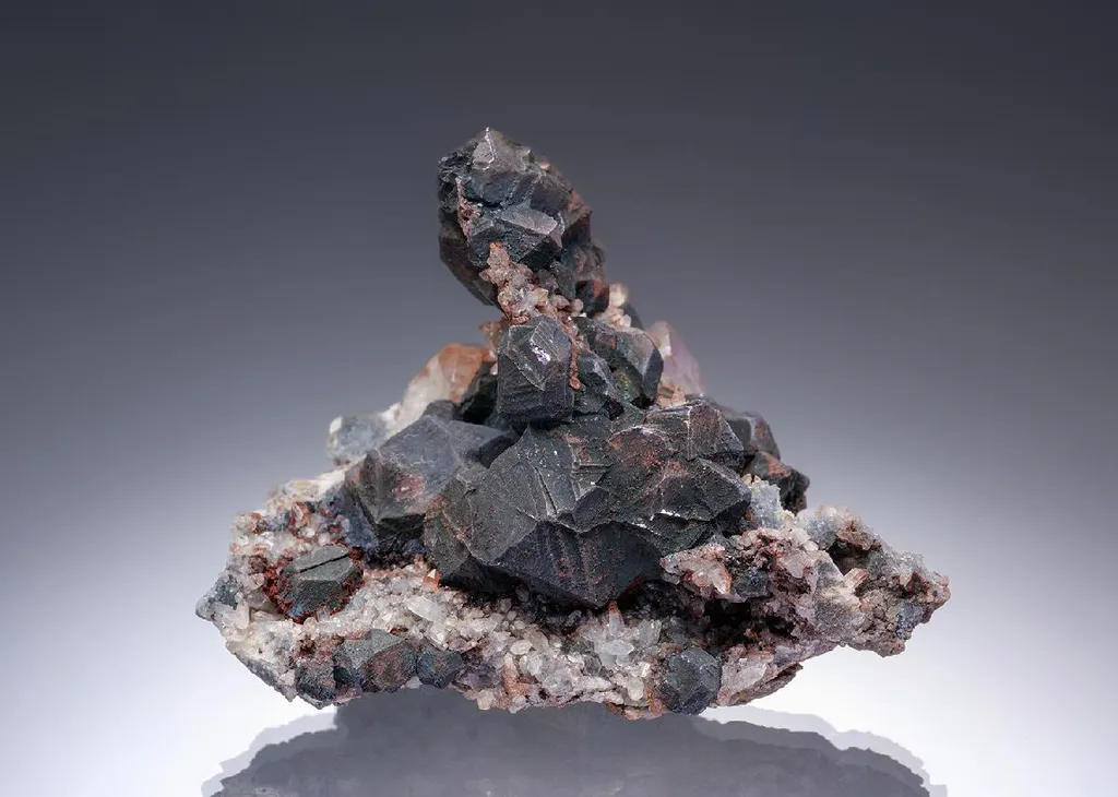 Galena and Cerussite on Quartz image