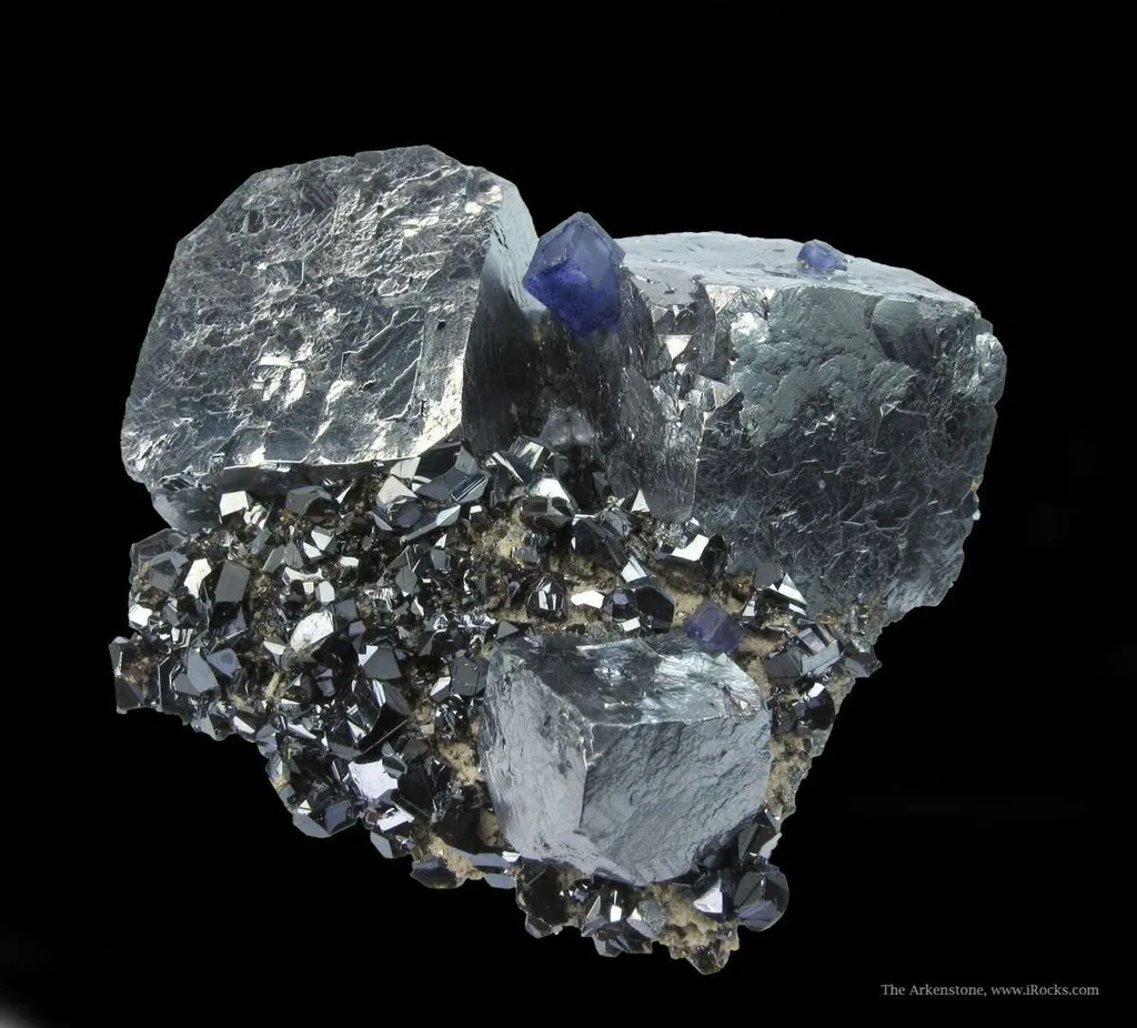 Galena and Fluorite on Sphalerite image