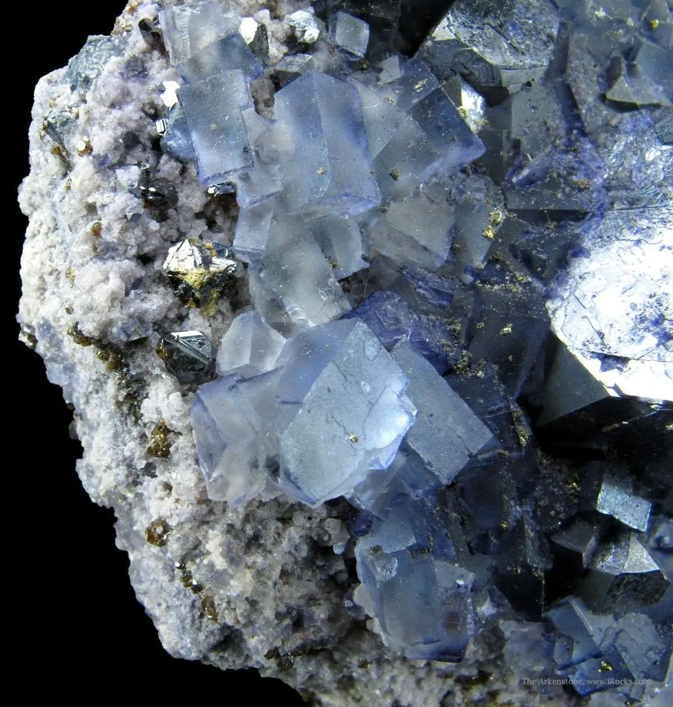 Galena and Fluorite on Sphalerite, With Pyrite - image 3