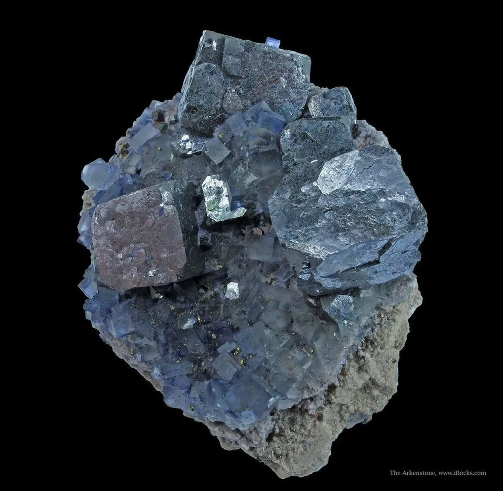 Galena and Fluorite on Sphalerite, With Pyrite - image 5