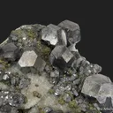 Galena and Marcasite, on Quartz - image 6