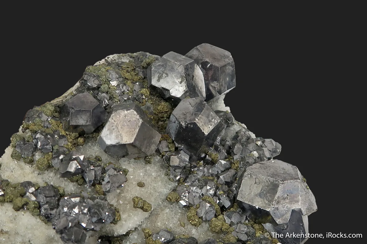 Galena and Marcasite, on Quartz - image 6
