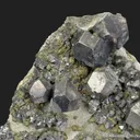Galena and Marcasite, on Quartz - image 1