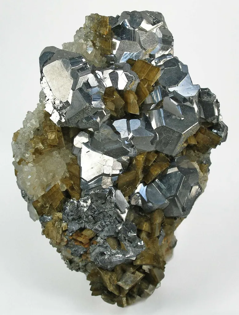 Galena and Siderite on Quartz image