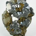 Galena and Siderite on Quartz - image 1