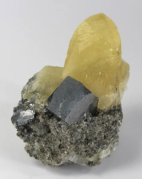 Galena, Calcite image