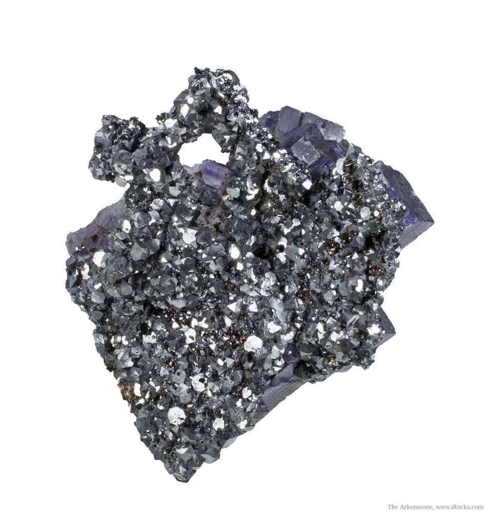 Galena Casts After Fluorite on Fluorite image