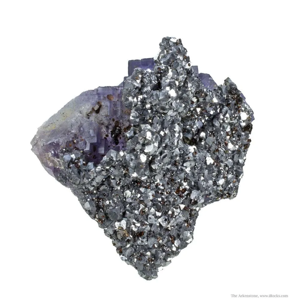 Galena Casts After Fluorite on Fluorite - image 2