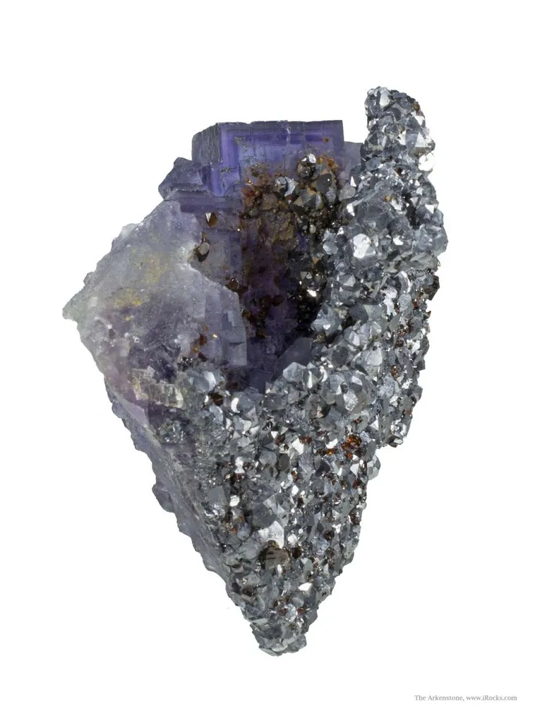 Galena Casts After Fluorite on Fluorite - image 3