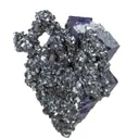 Galena Casts After Fluorite on Fluorite - image 4