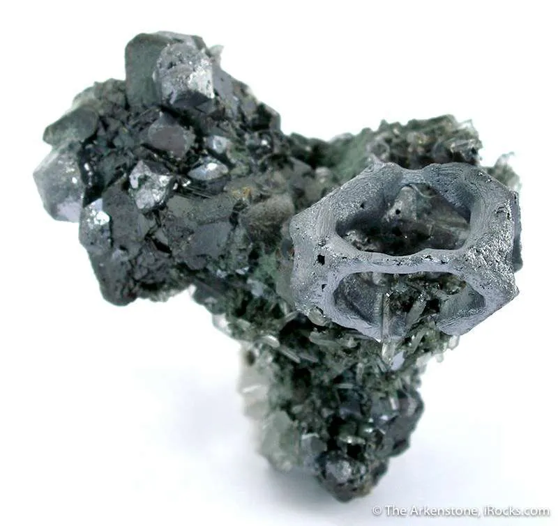 Galena - Cuboctohedral (Skeletal) image
