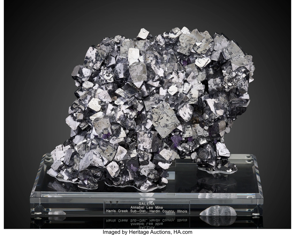Galena from Annabel Lee Mine, Harris Creek Mining Sub-District, Hardin County, Illinois, USA image